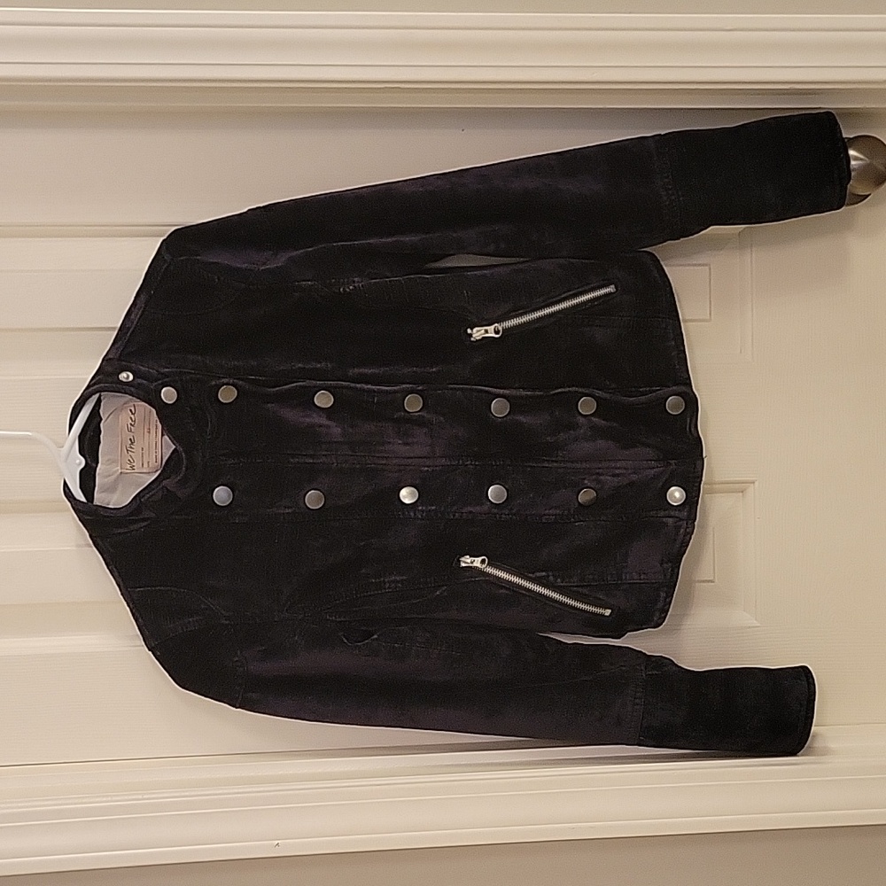 Free People Velvet Moto Jacket